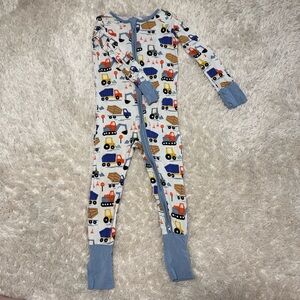 Little Sleepies Construction Vehicle Footie - Multicolor